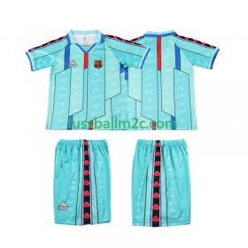 Fußballtrikots FC Barcelona Retro Kinder Auswärts Trikotsatz 1996 1997